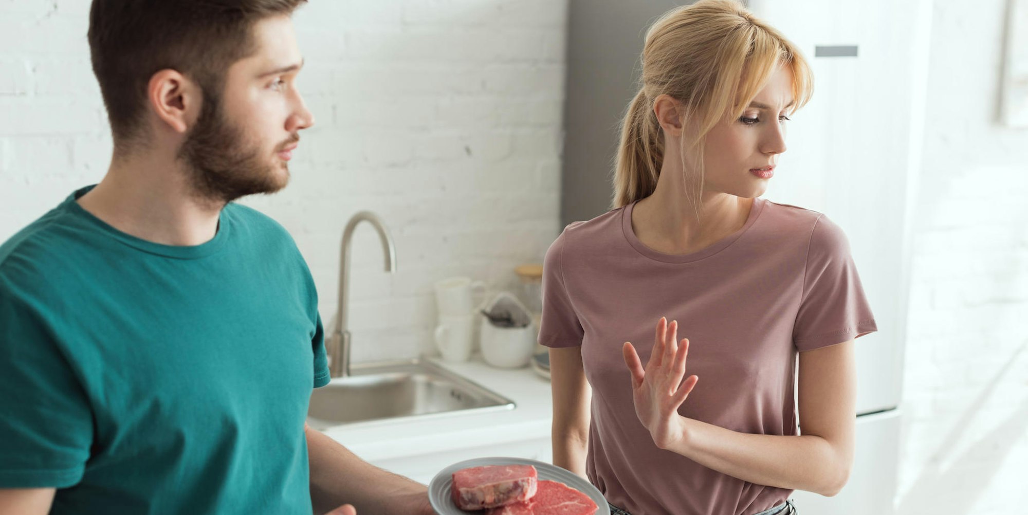 Symbolbild Paar Streit vegan Fleisch