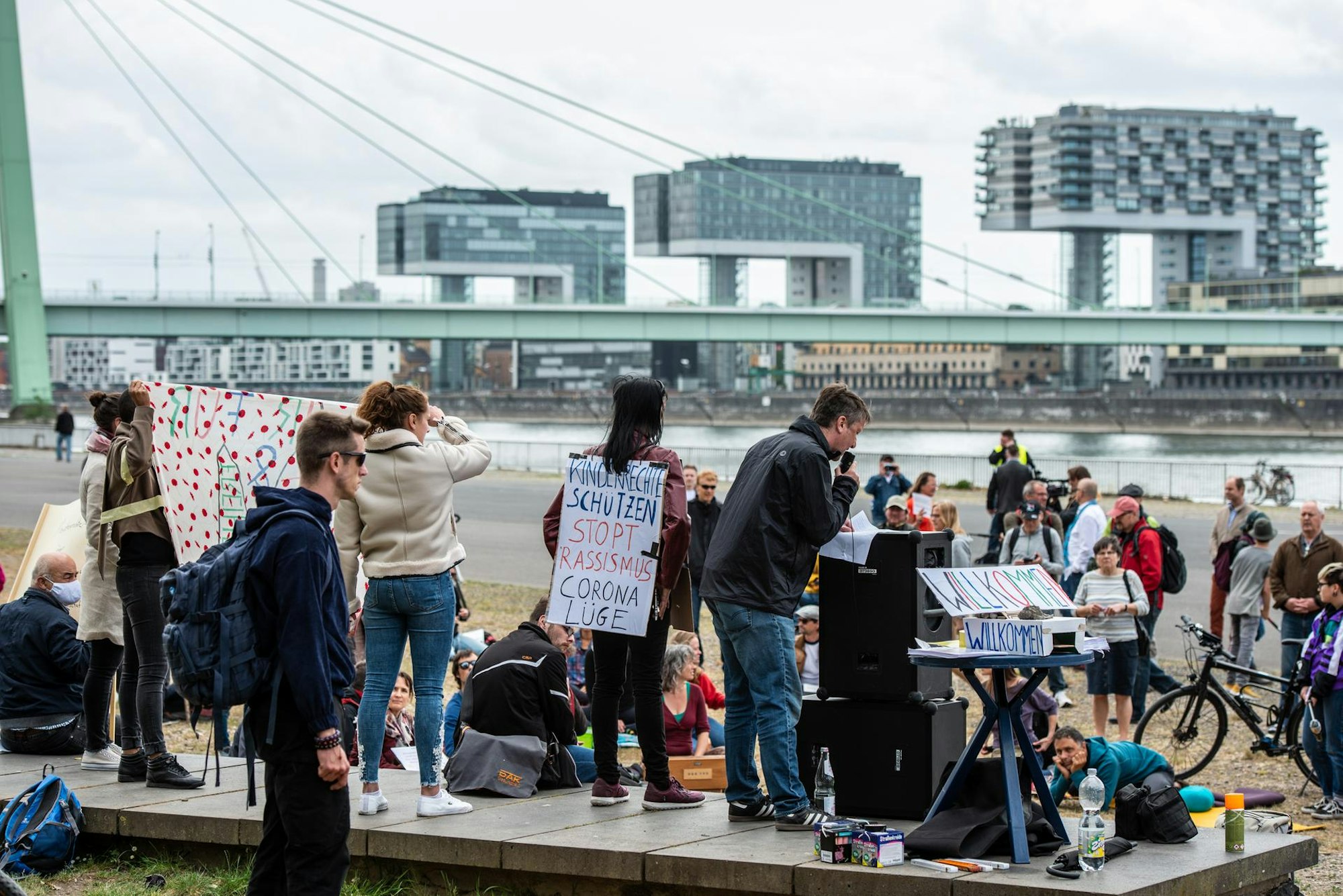 Köln Demo Corona Deutz 23. Mai