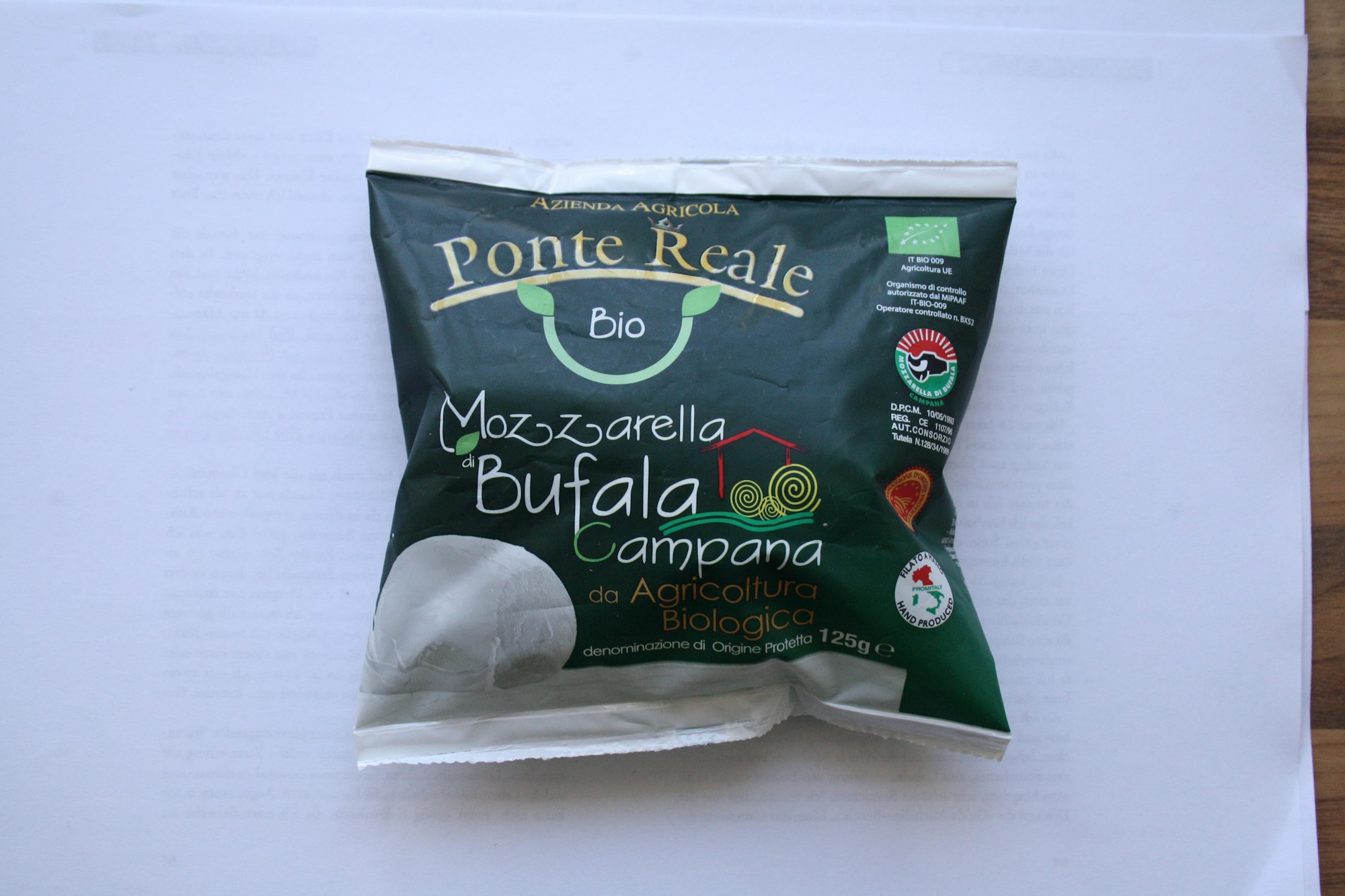 Ponte Reale Mozzarella Bufala Campana da Agricoltura Biologica