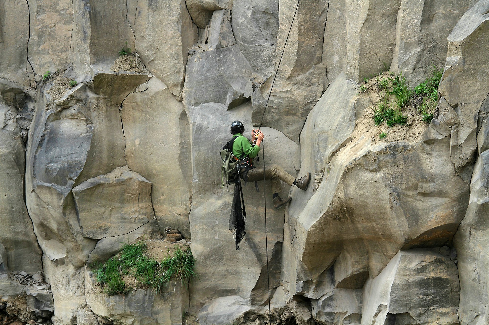 Eulenmann Stefan Brücher beim Klettern