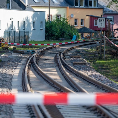 Unwetter Schienen gesperrt