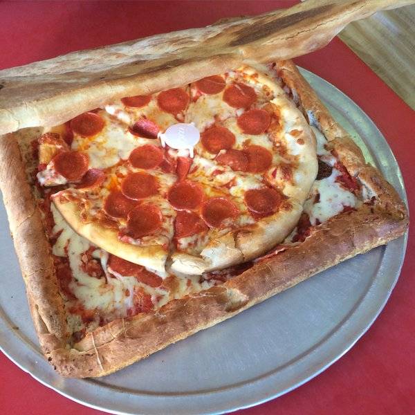 pizzakarton aus pizza