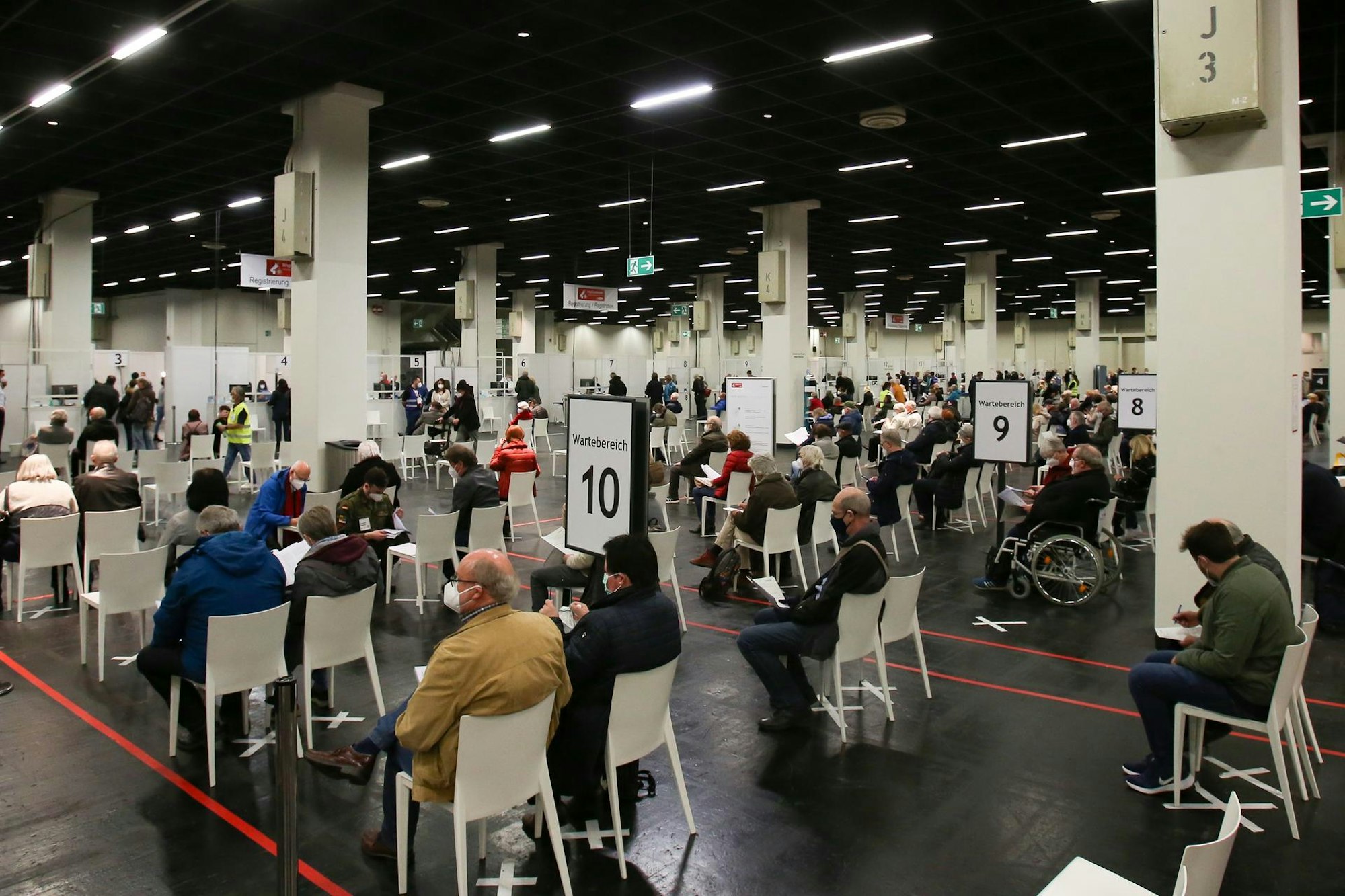 Wartebereich Impfzentrum