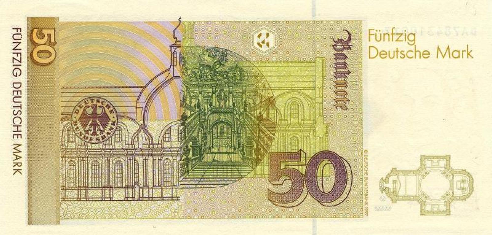 50 DM 1996 Rückseite