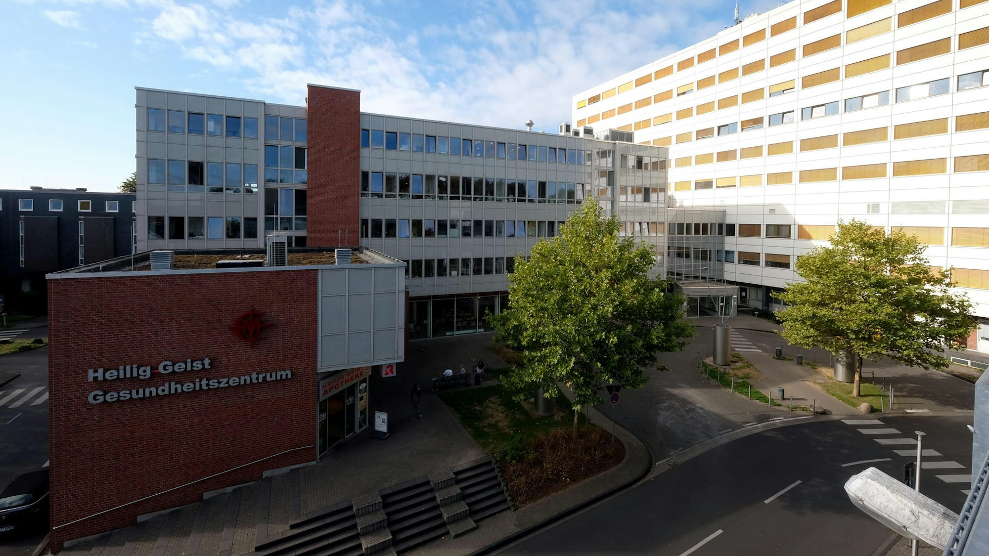 Eine Luftaufnahme des Heilig-Geist-Krankenhauses.
