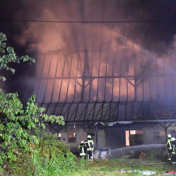 Scheune in hennef Brand
