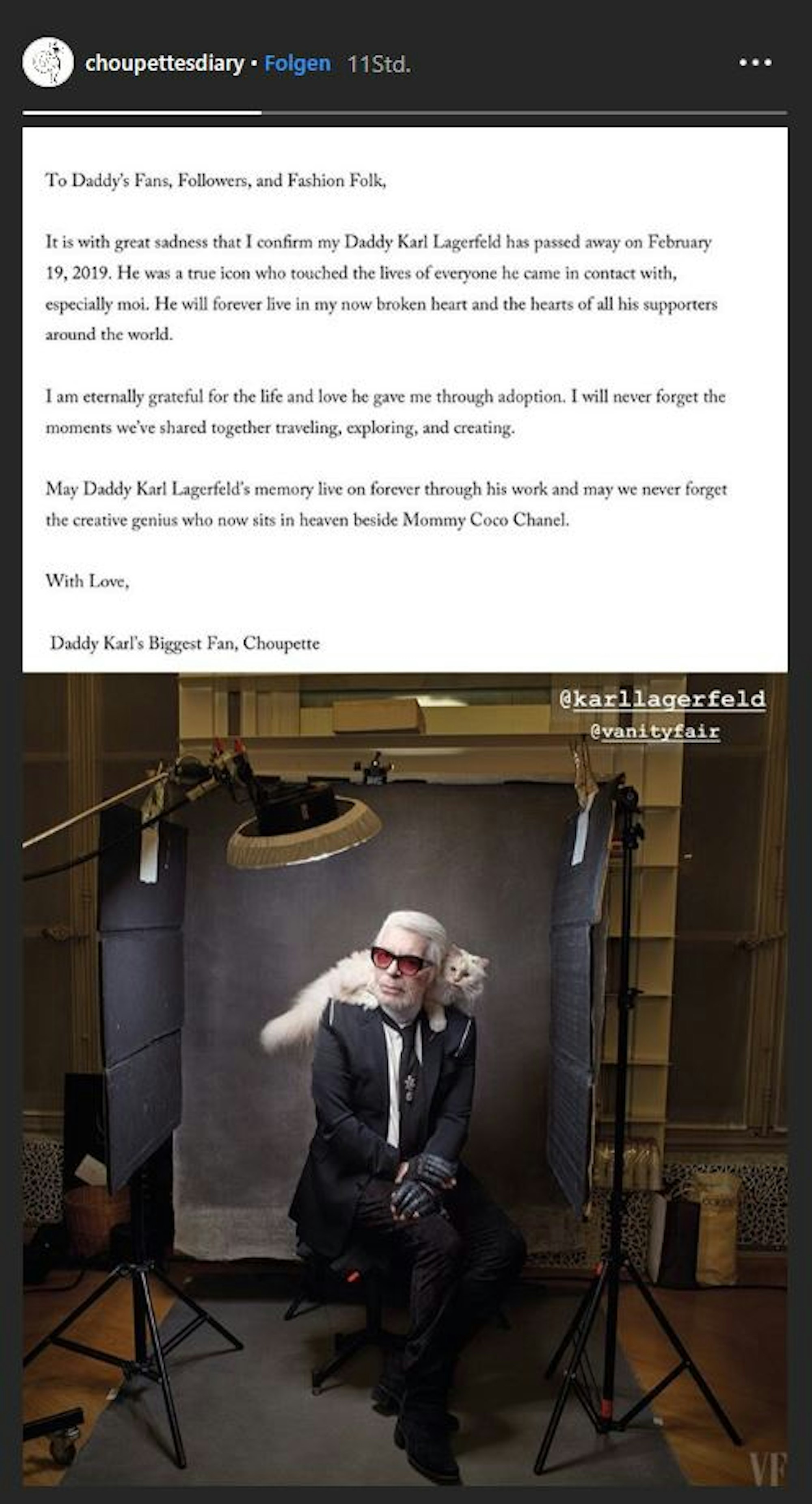 Screenshot Insta Choupette