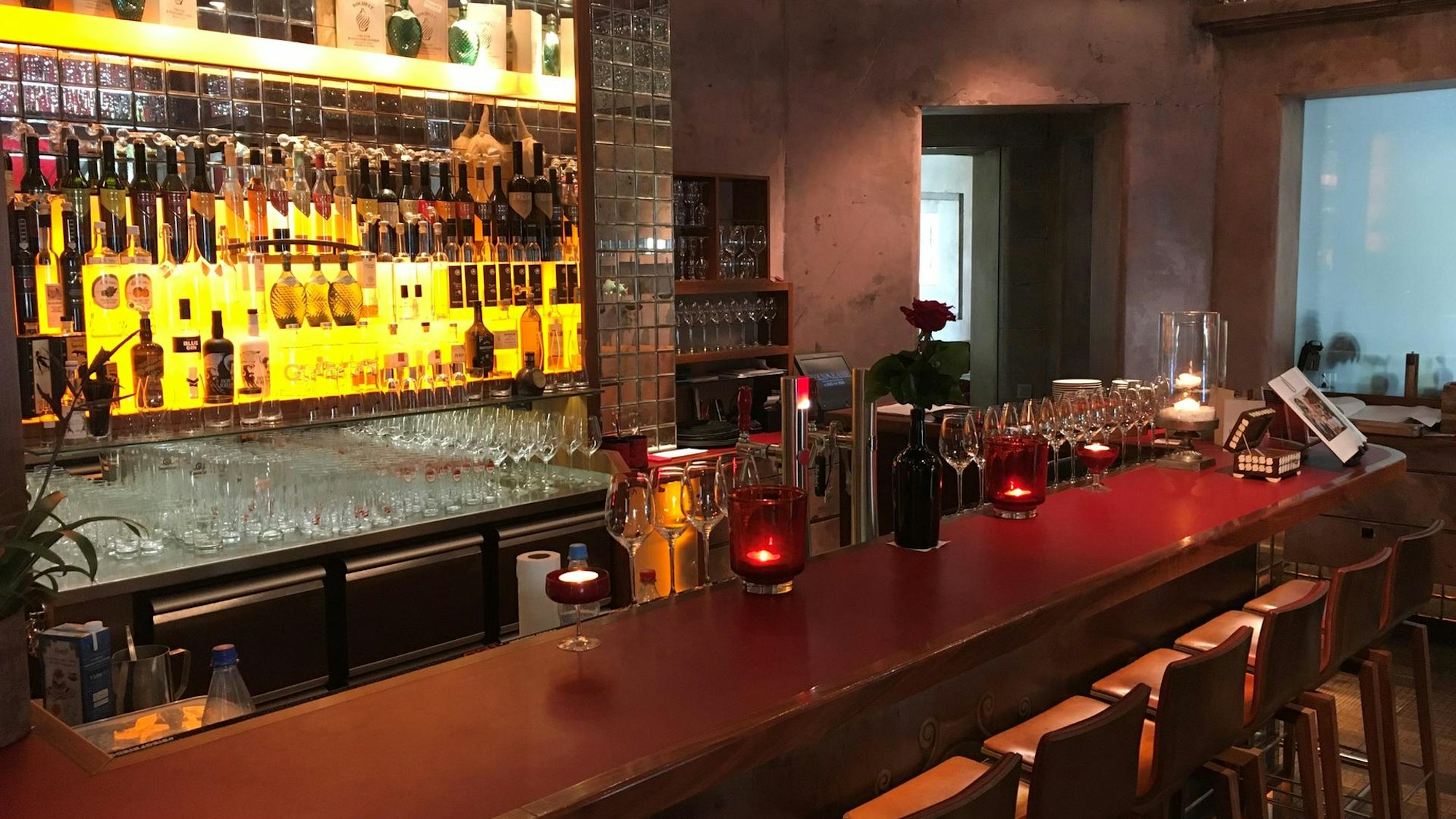 Die Bar im Gruber's Restaurant