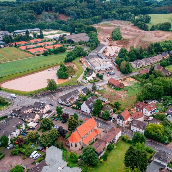 Luftbild BG Hebborn Feuerwehr