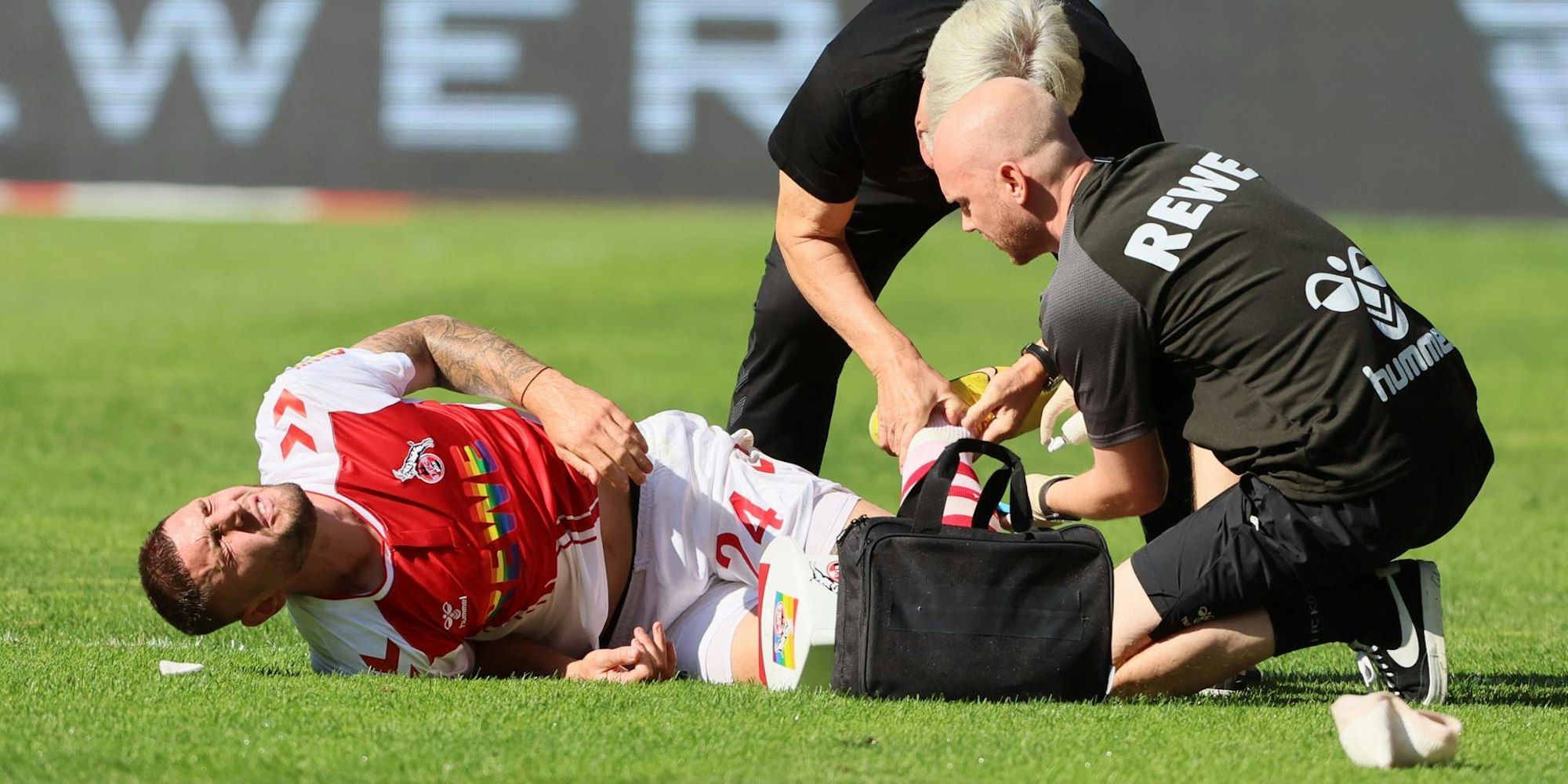 Chabot krümmt sich am Boden