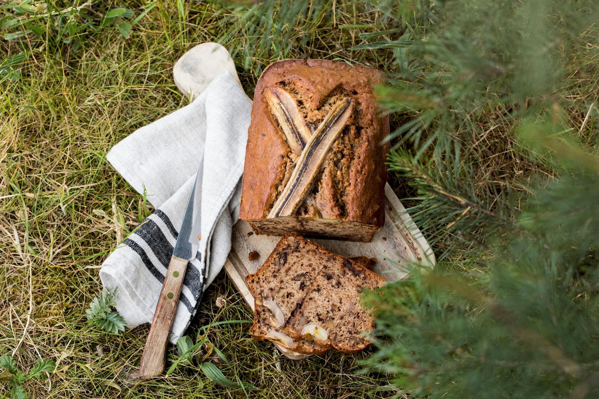 bananenbrot picknick braun