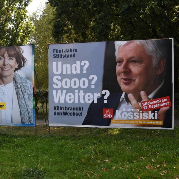 Reker Kossiski Stichwahl Plakate