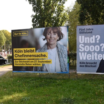 Reker Kossiski Stichwahl Plakate