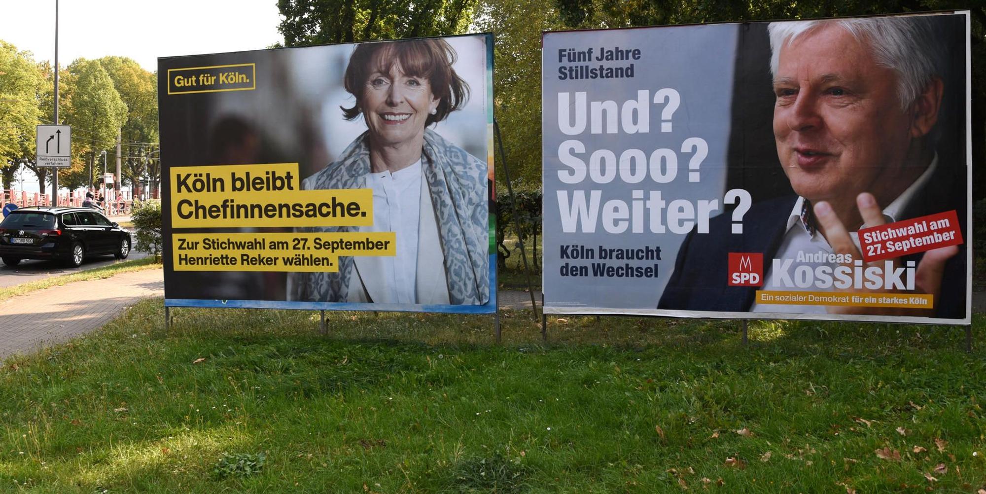 Reker Kossiski Stichwahl Plakate