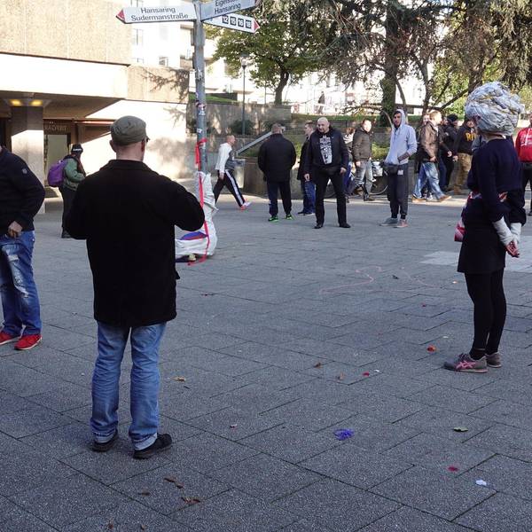 PEArsche Performance am Ebertplatz 04 Nov. 2017 störung durch Hooligans