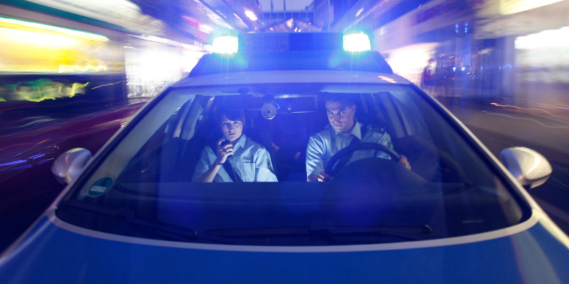 Polizei Einsatz nachts