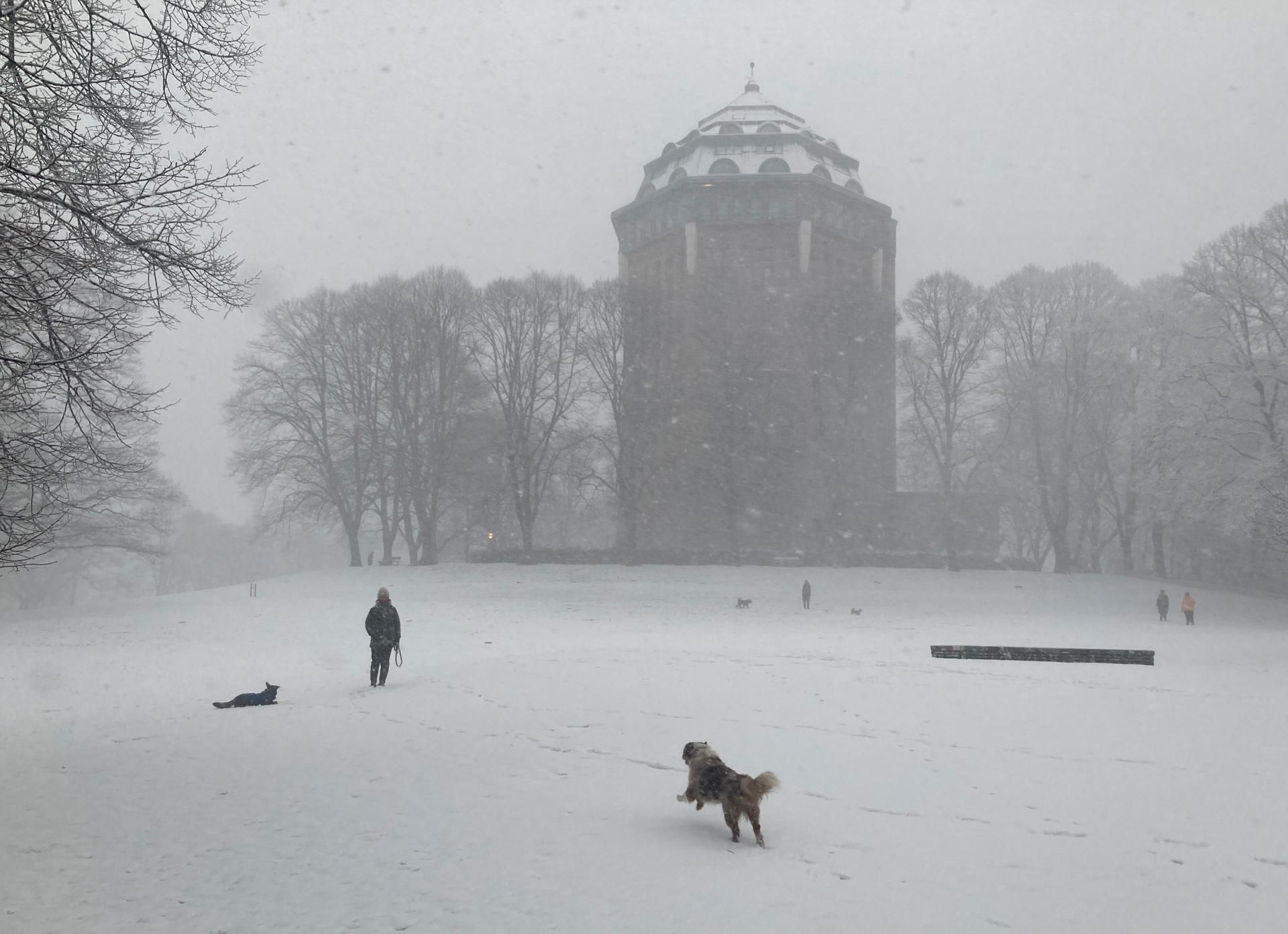 Schnee Schanzenpark Hamburg