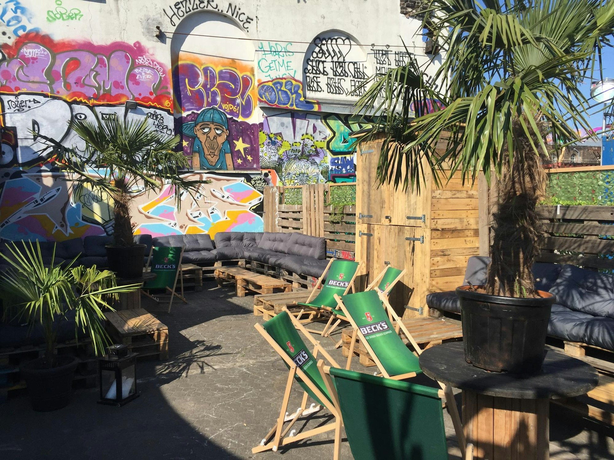 stapelbar foto biergarten