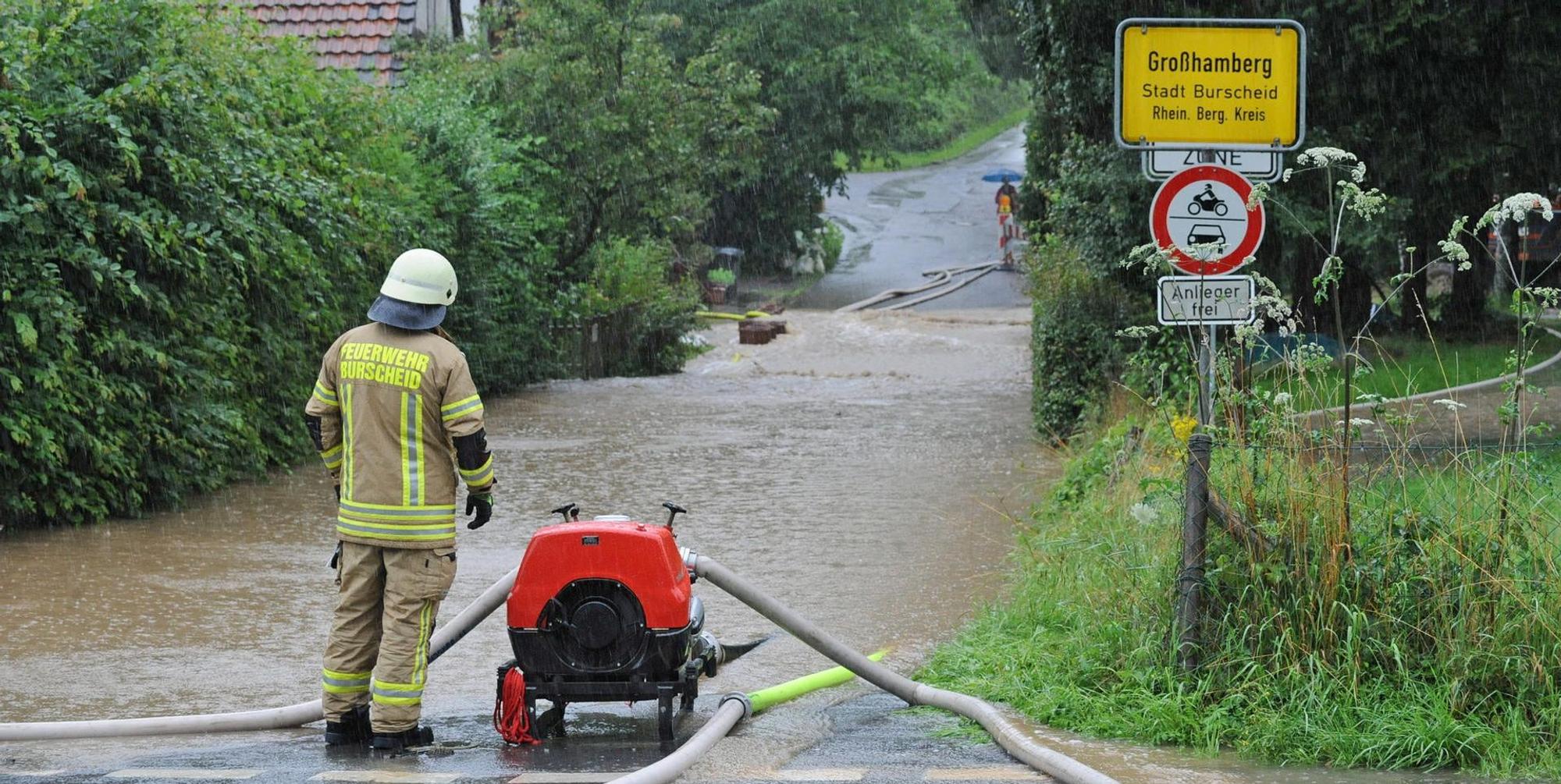Flut in Burscheid Großhamberg