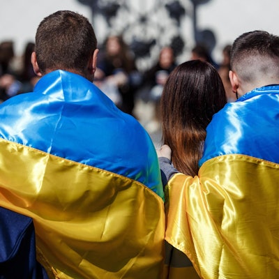 Demonstreirende Anti Krieg