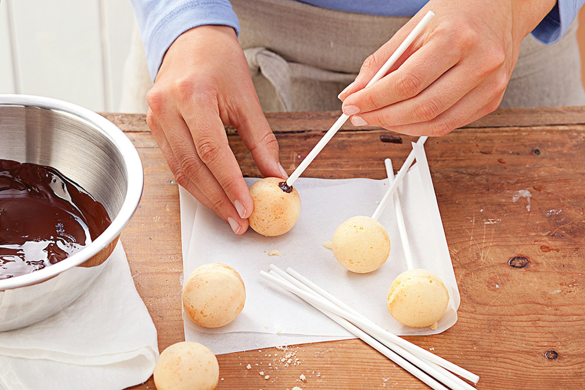 cake pops anstecken