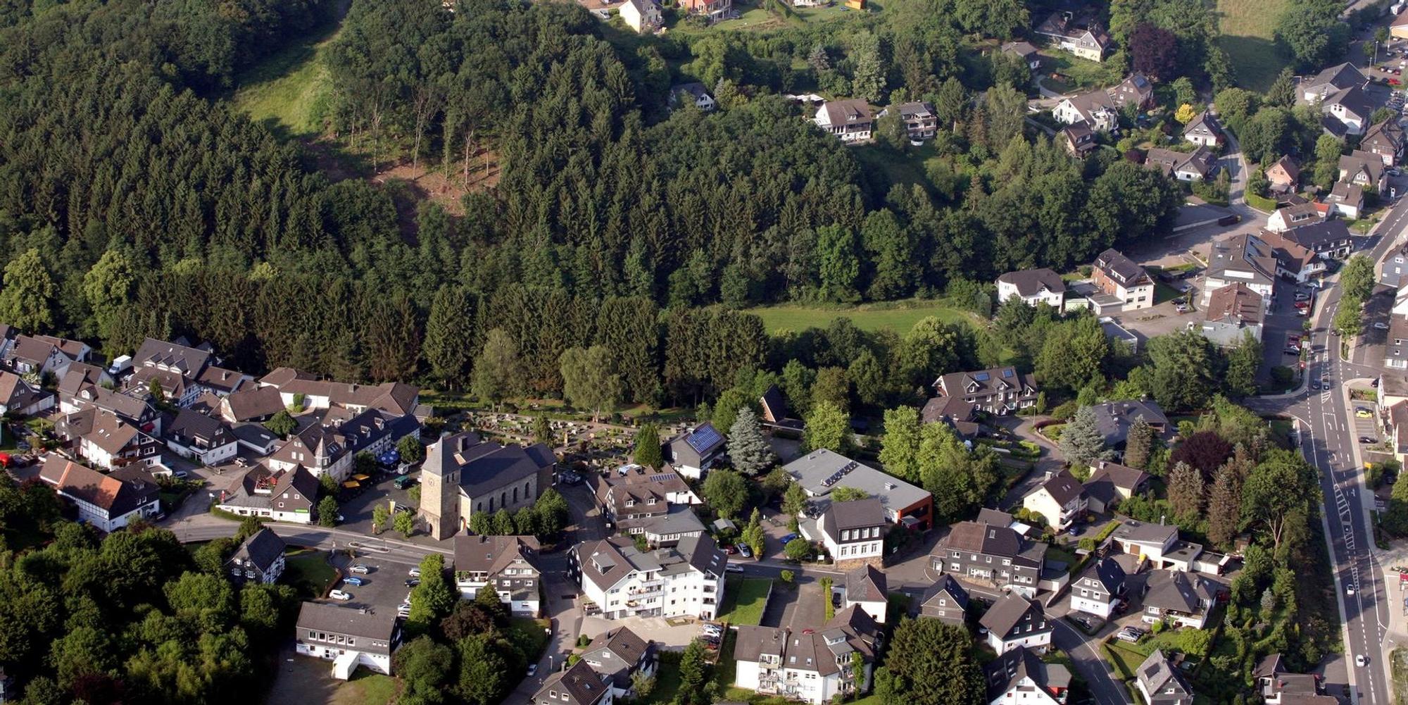 Kürten Ortsmitte aus der Luft