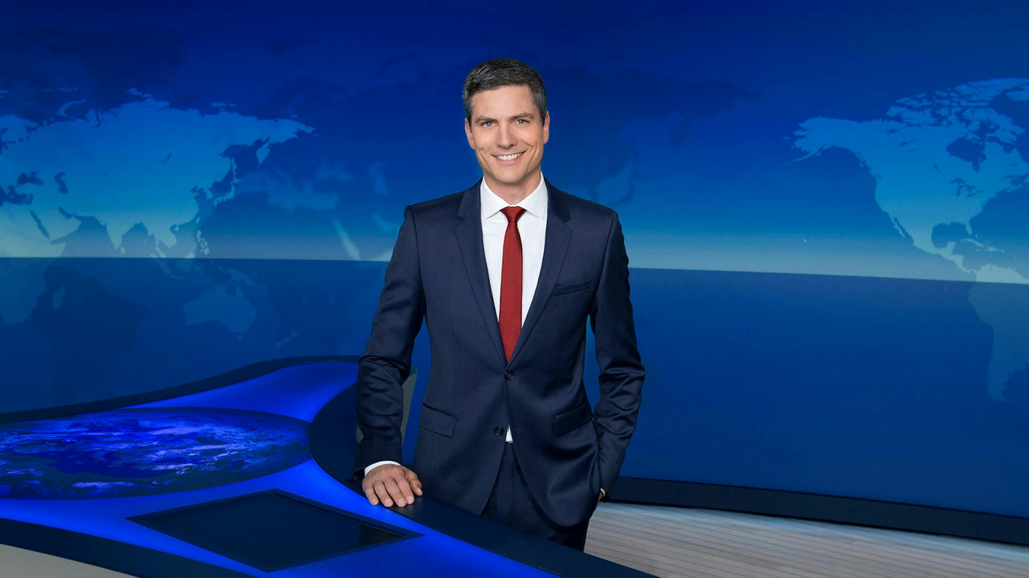 Ingo Zamperoni im „Tagesthemen“-Studio.