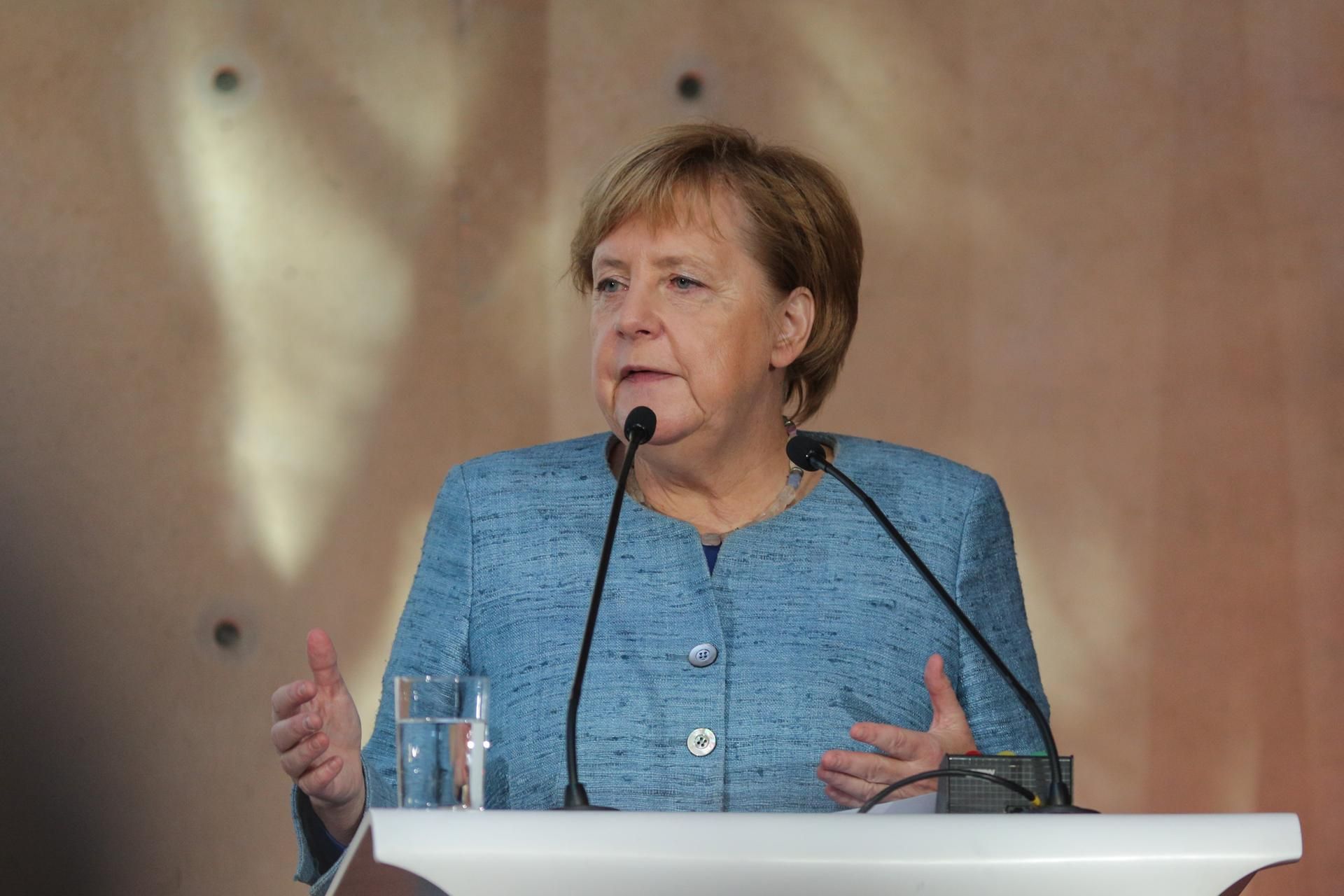 Angela Merkel spricht beim G20 Gipfel