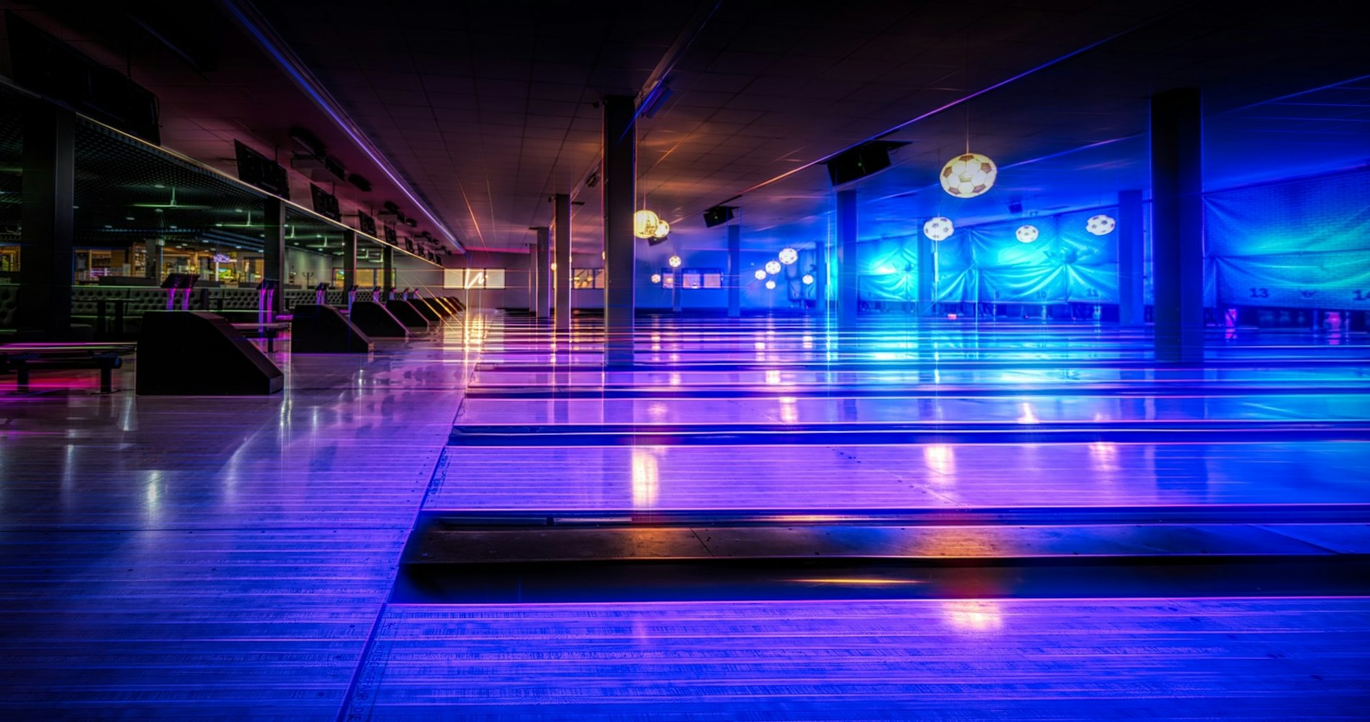 West Bowling Bahn blau