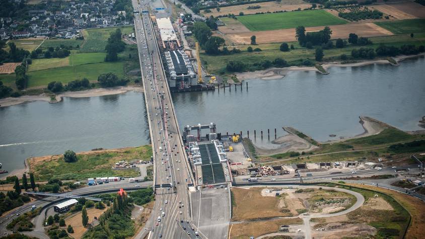 Rheinbrücke Leverkusen Luftbild