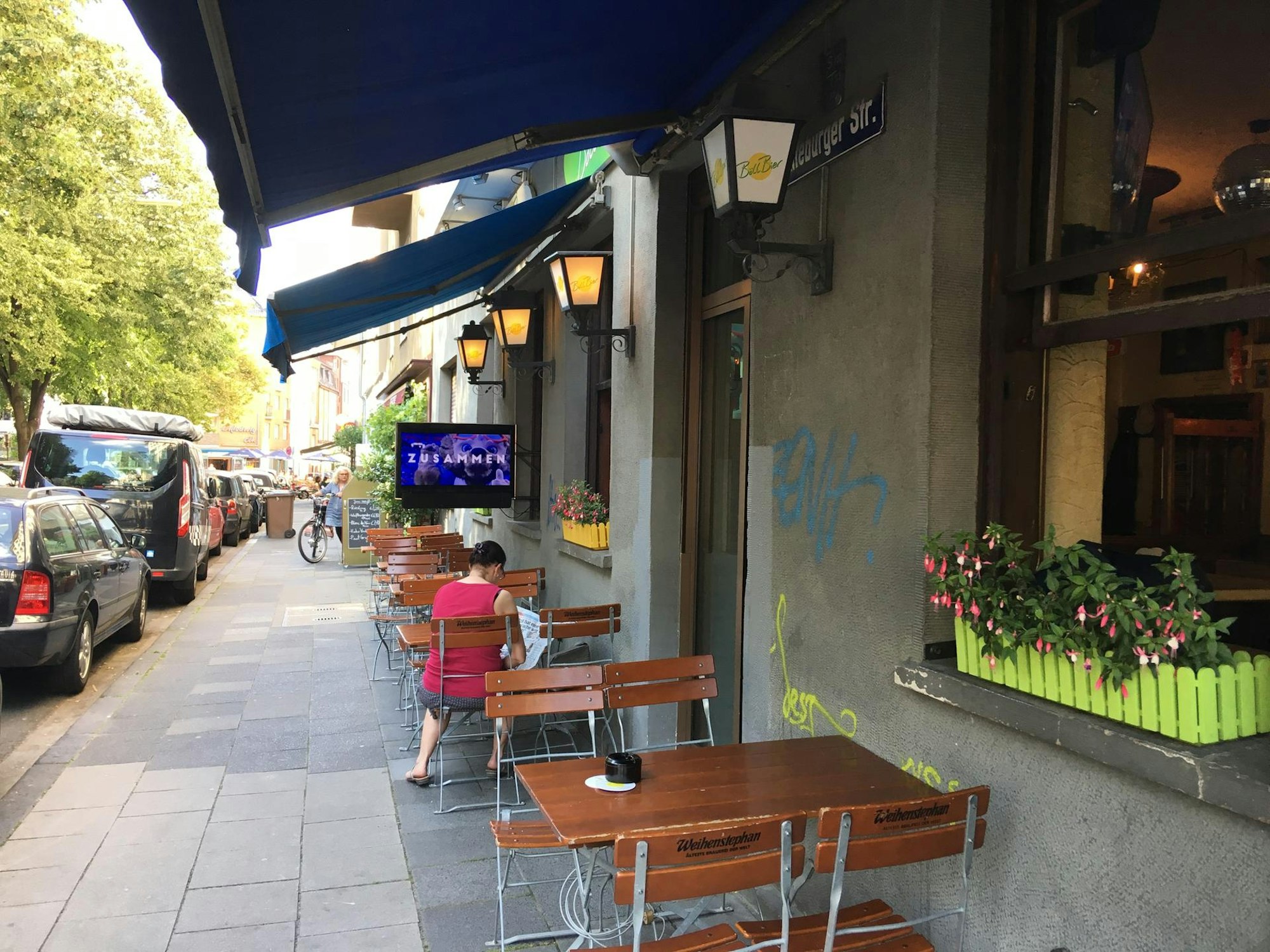 ubierschänke tv wm gucken draußen