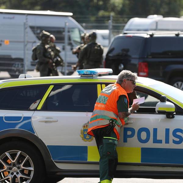 Polizisten am Einsatzort