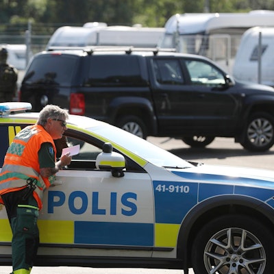 Polizisten am Einsatzort