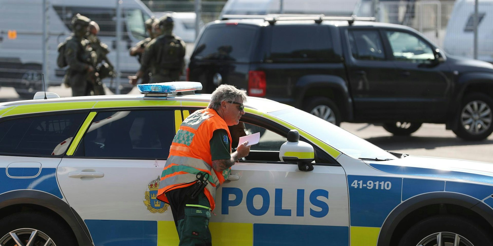 Polizisten am Einsatzort