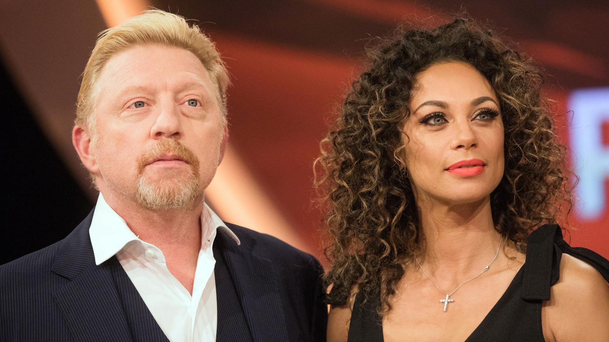 Boris Becker und Lilly Becker schauen in die Ferne.