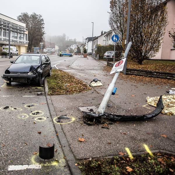 Ampel UNfall Giengen