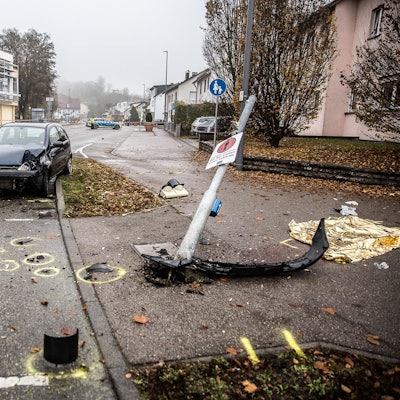 Ampel UNfall Giengen