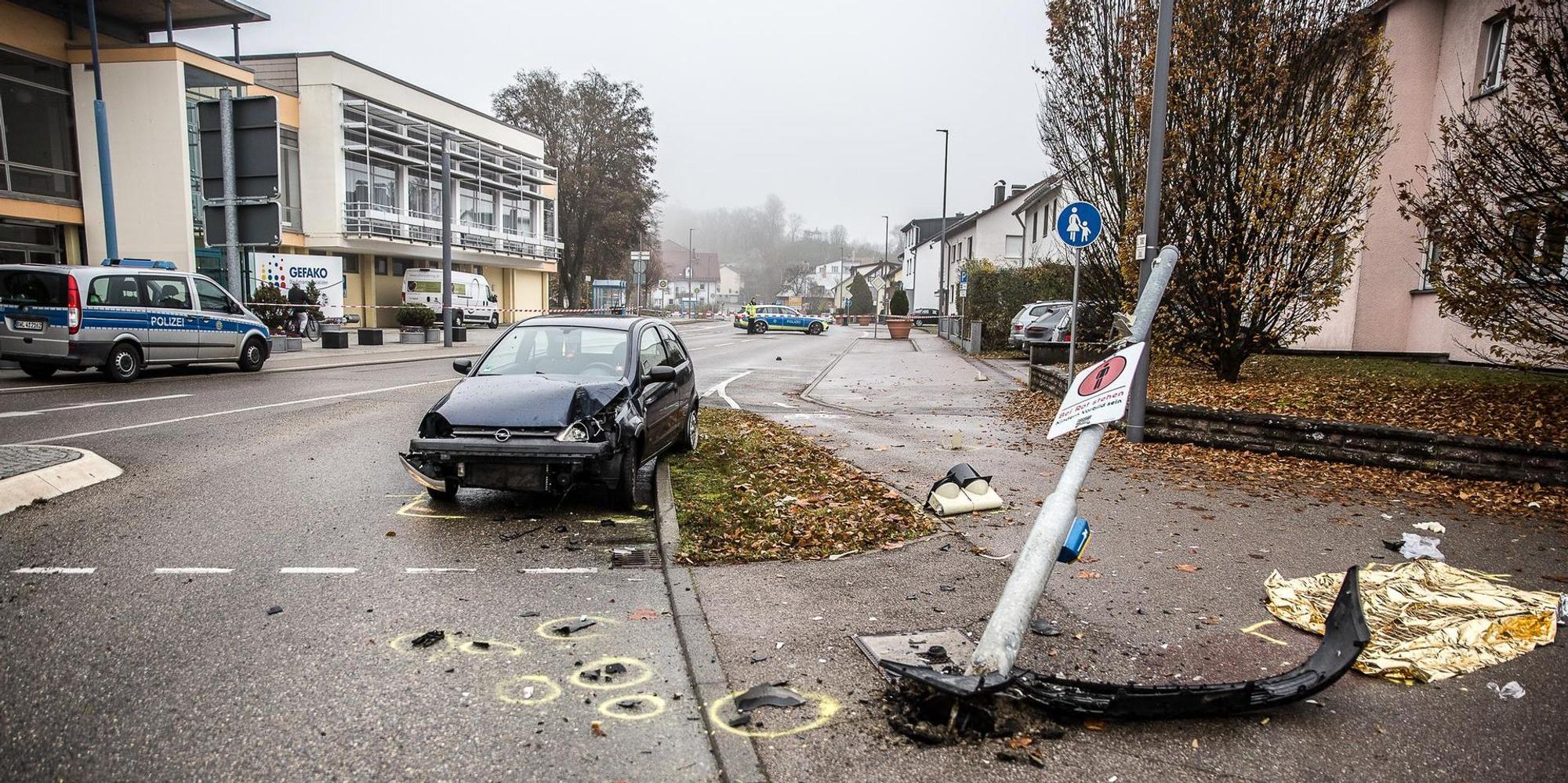 Ampel UNfall Giengen