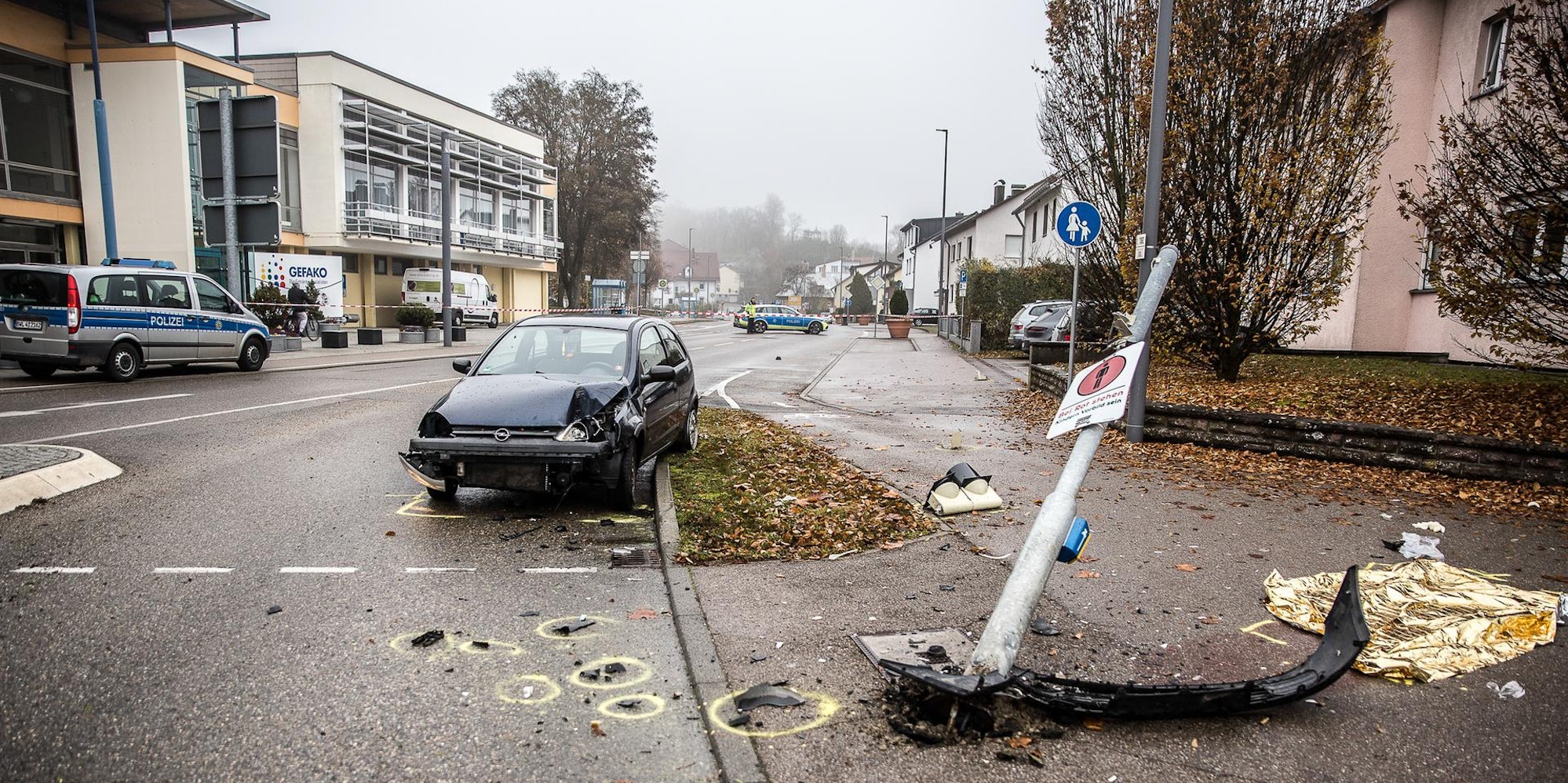 Ampel UNfall Giengen