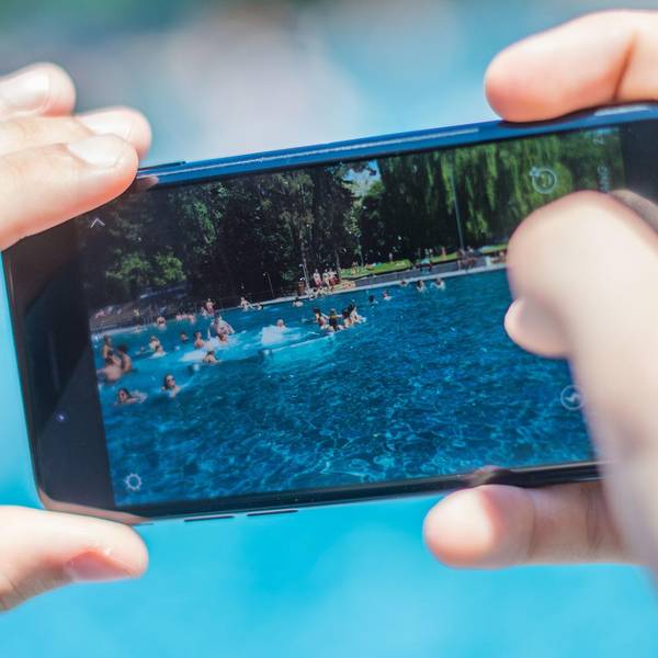 Freibad Foto Selfie
