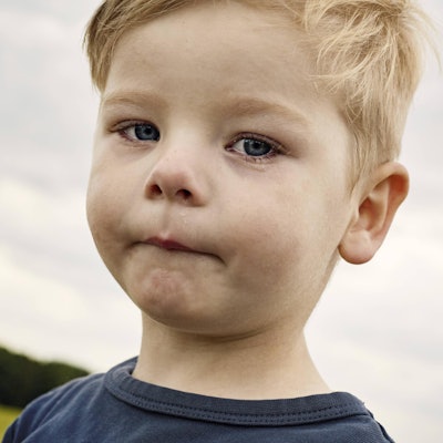Trauriges Kind Junge Tränen
