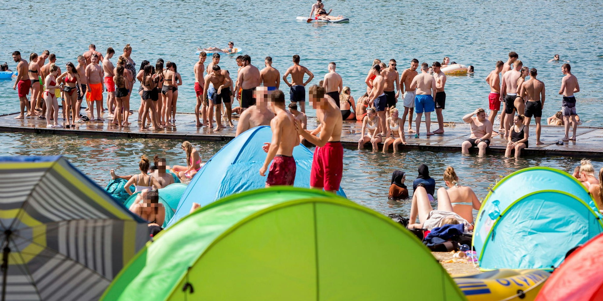 Hitze Fühlinger See Ansturm