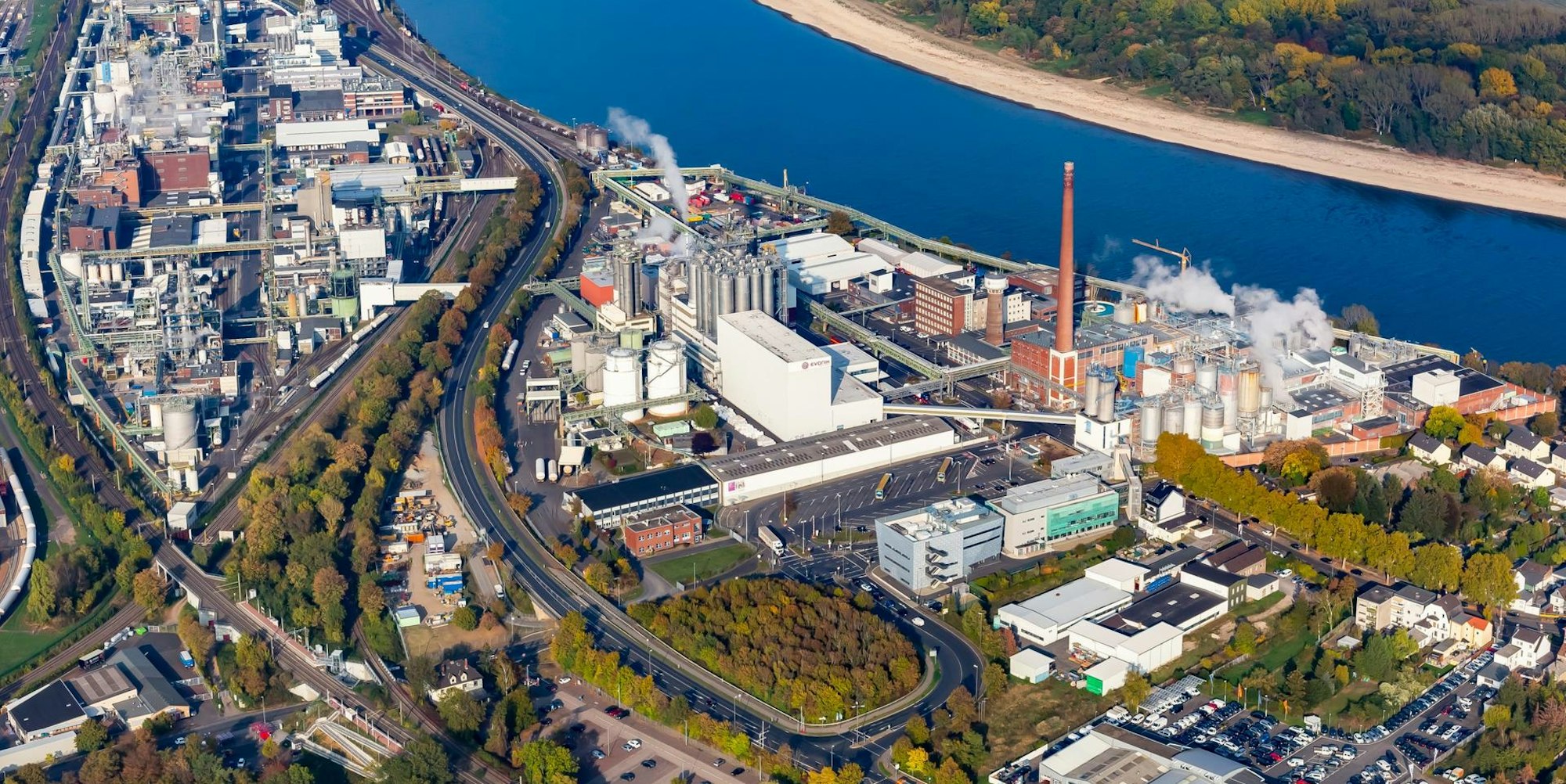 Luftbildaufnahme Evonik Standort Wesseling