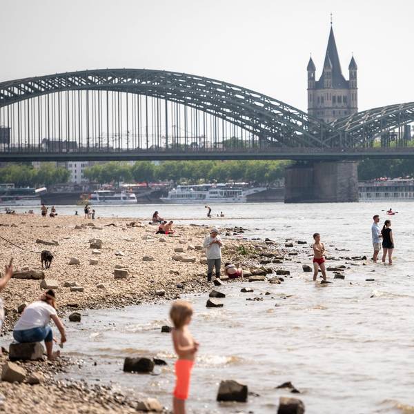 Hitzewelle Hohenzollernbrücke 11