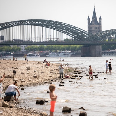 Hitzewelle Hohenzollernbrücke 11