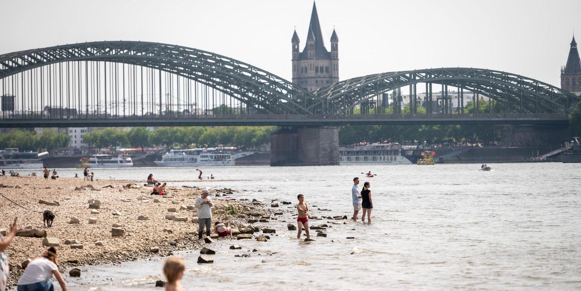 Hitzewelle Hohenzollernbrücke 11