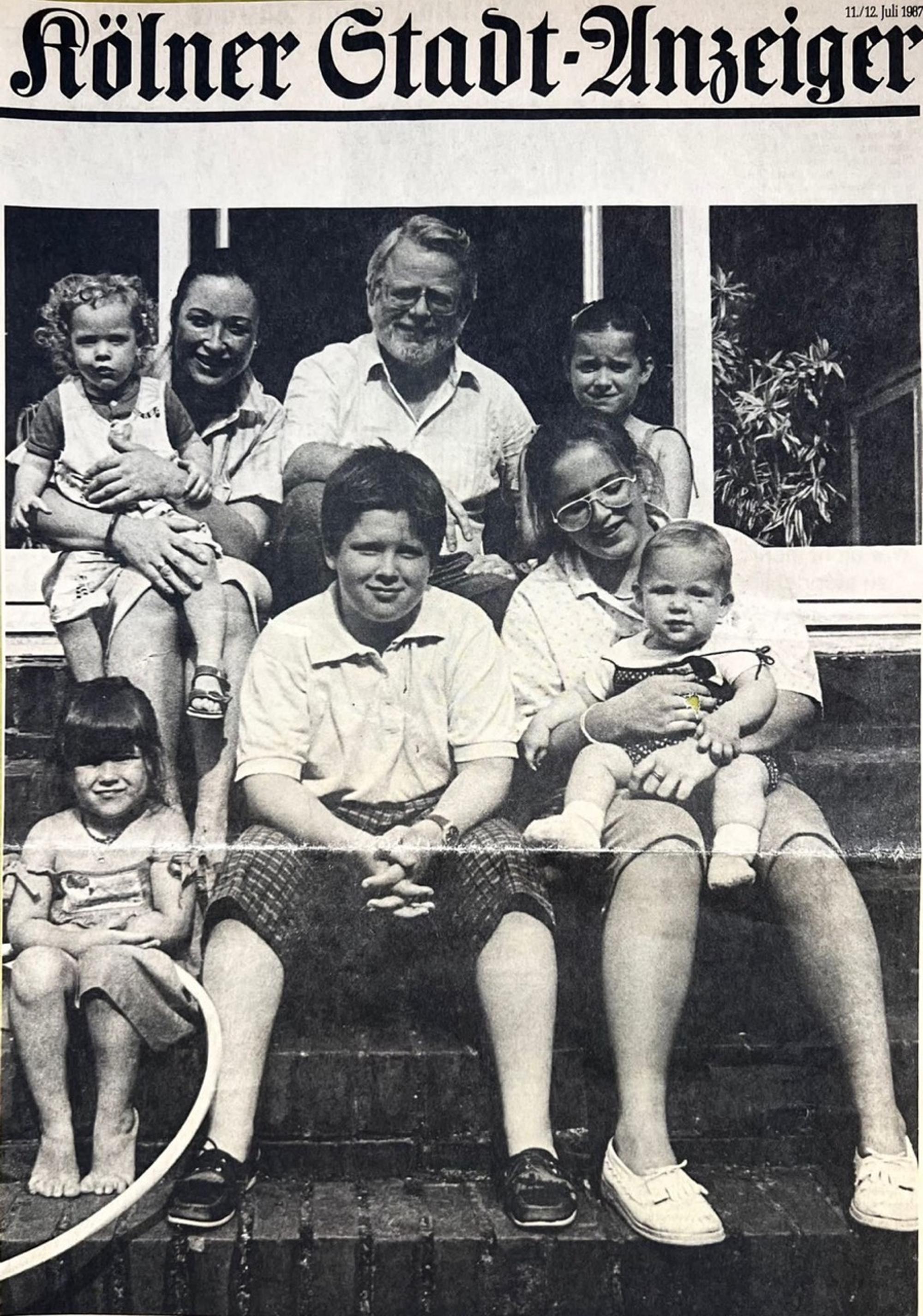 Ausschnitt aus dem „Kölner Stadt-Anzeiger“ von 1987: Als Zweijährige war Karolin Schacht, die ebenfalls aus einer Großfamilie stammt, bereits Protagonistin in unserer Zeitung.