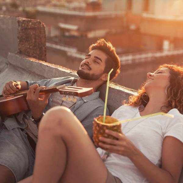 Paar auf Dachterrasse Getty Images