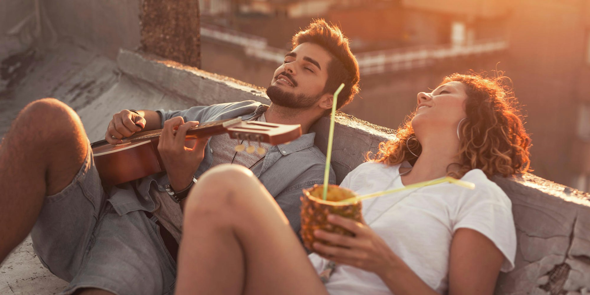 Paar auf Dachterrasse Getty Images