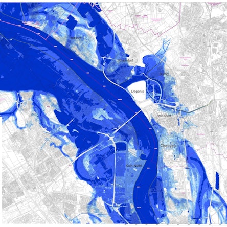 Hochwasser Rhein Leverkusen